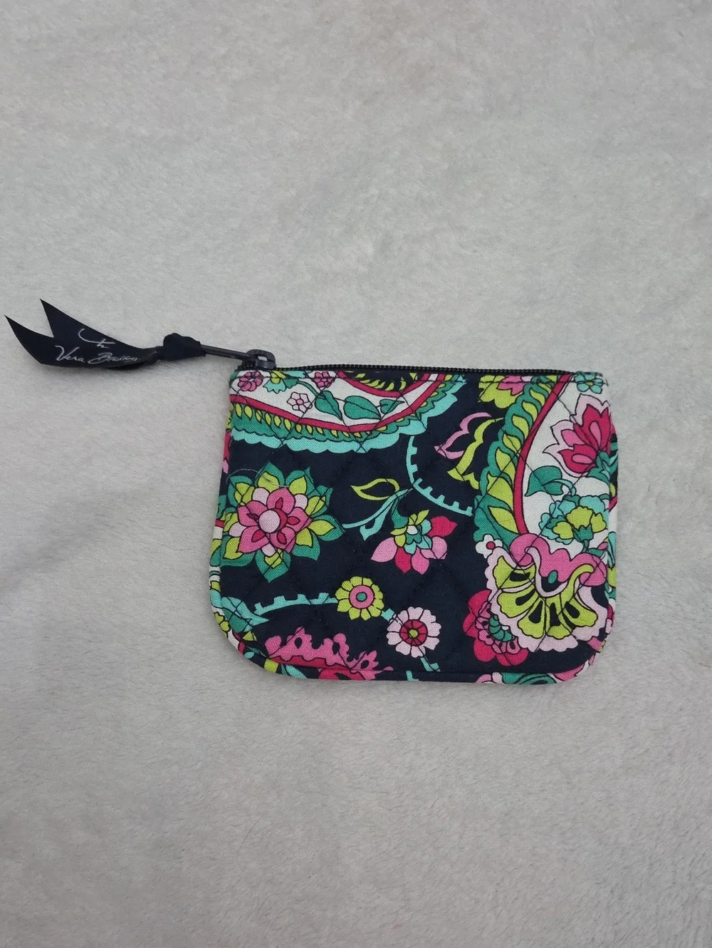 Vera Bradley Floral Zip Coin Pouch Nwot
